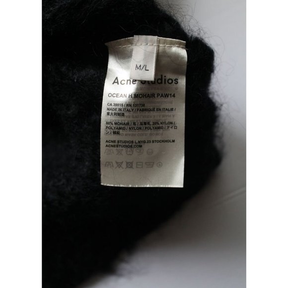 Acne Ocean Oversized Mohair Knit Midnight Blue Size M/L - Picture 8 of 8